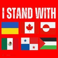 I Stand With Ukraine Canada Greenland Mexico Panama Gaza Santa Hat thumb 1