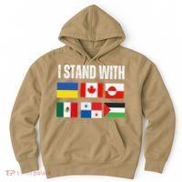 I Stand With Ukraine Canada Greenland Mexico Panama Gaza Hoodie thumb 0
