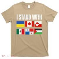 I Stand With Ukraine Canada Greenland Mexico Panama Gaza T-Shirt thumb 0