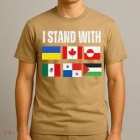 I Stand With Ukraine Canada Greenland Mexico Panama Gaza T-Shirt thumb 3