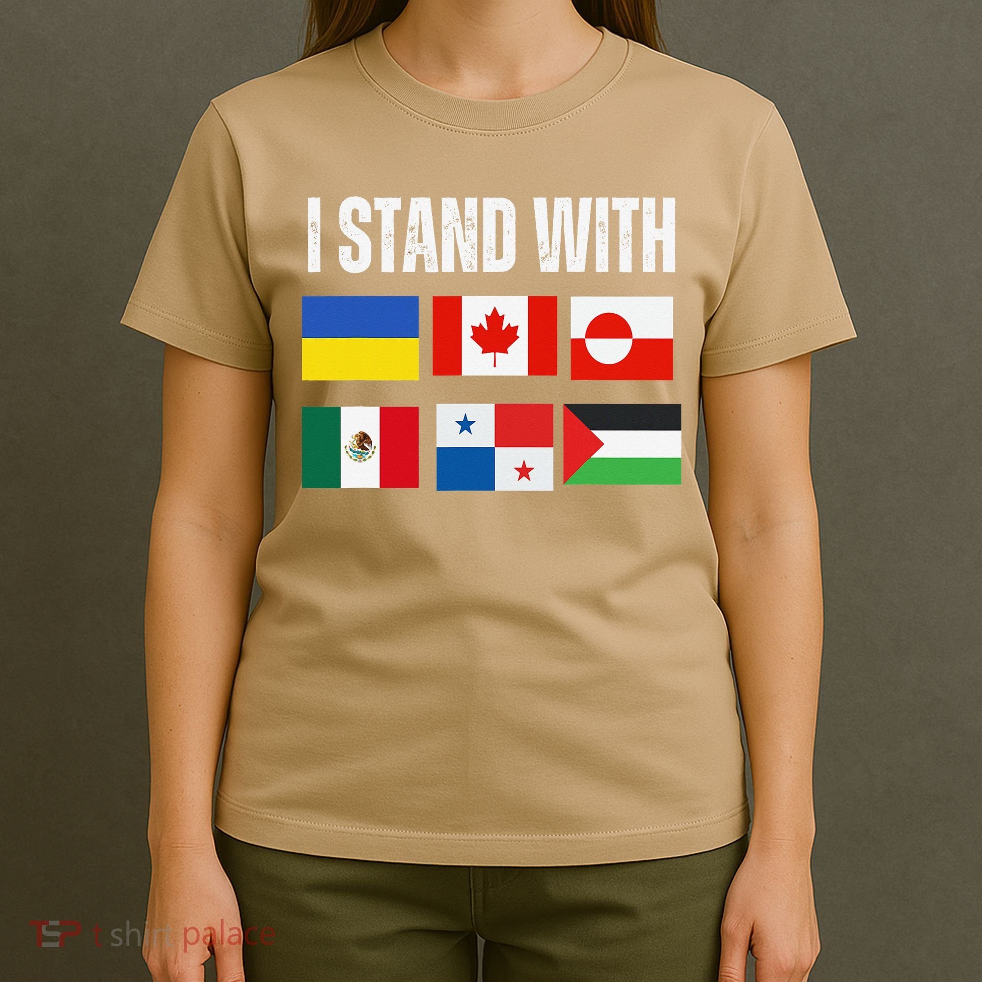 I Stand With Ukraine Canada Greenland Mexico Panama Gaza T-Shirt