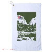 I Stand With The Nps National Park Support Park Rangers Golf Towel thumb 0