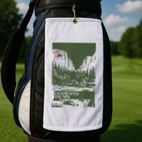 I Stand With The Nps National Park Support Park Rangers Golf Towel thumb 2