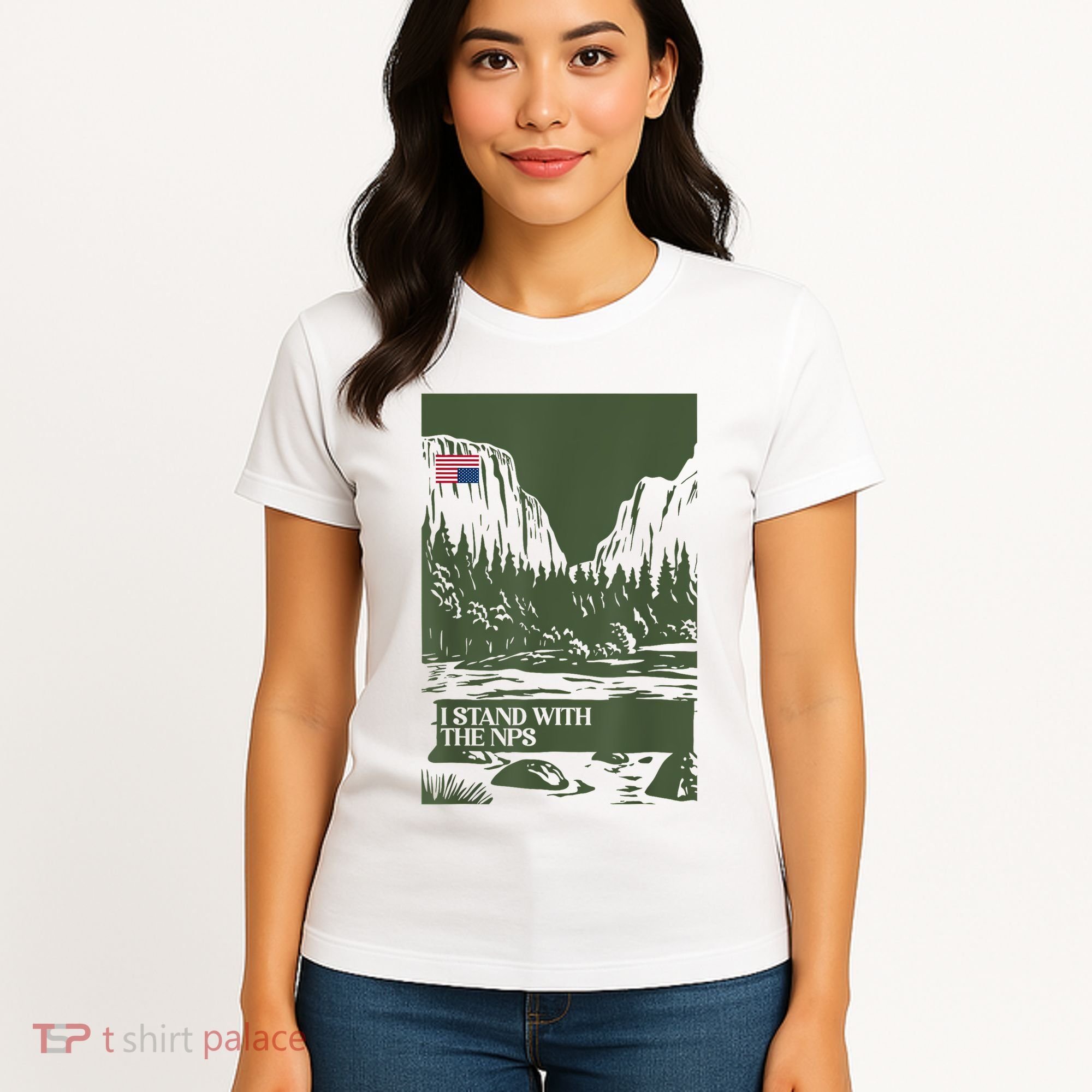 I Stand With The Nps National Park Support Park Rangers Women's T-Shirt