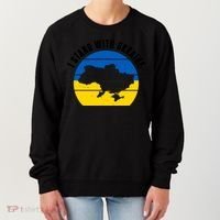 I Stand With Ukraine Ukrainian Map Women's Sweatshirt thumb 0