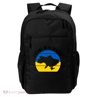 I Stand With Ukraine Ukrainian Map Backpack