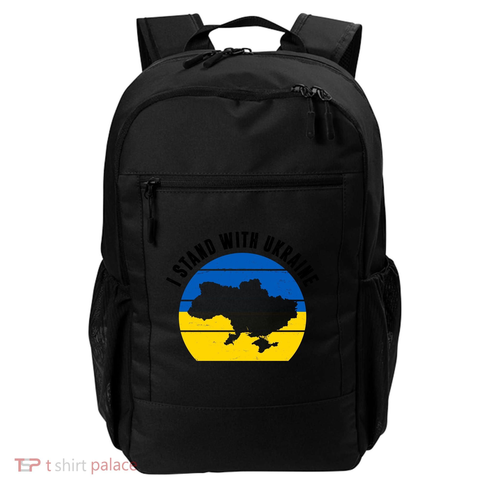 I Stand With Ukraine Ukrainian Map Backpack