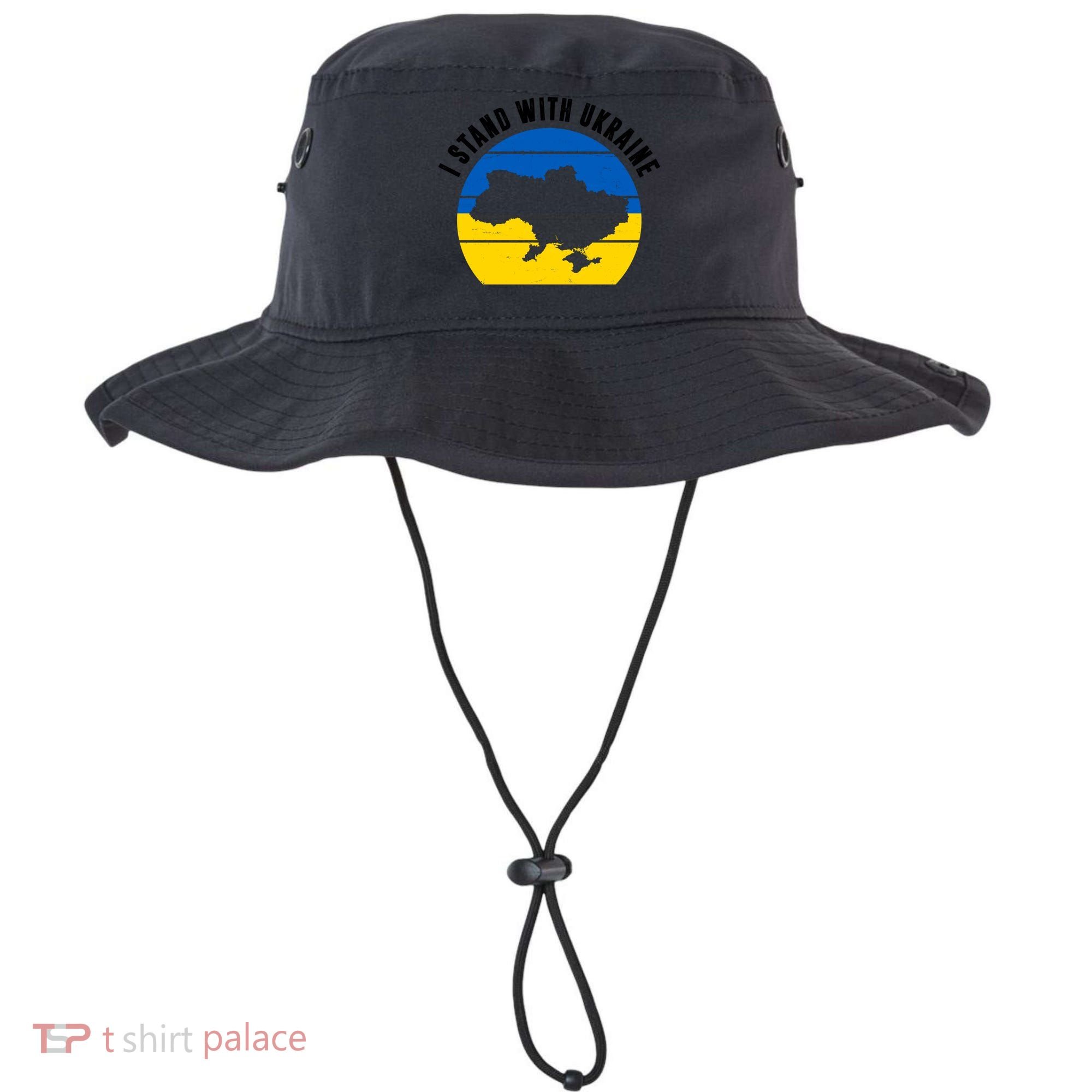 I Stand With Ukraine Ukrainian Map Bucket Hat