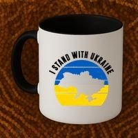 I Stand With Ukraine Ukrainian Map Coffee Mug thumb 2