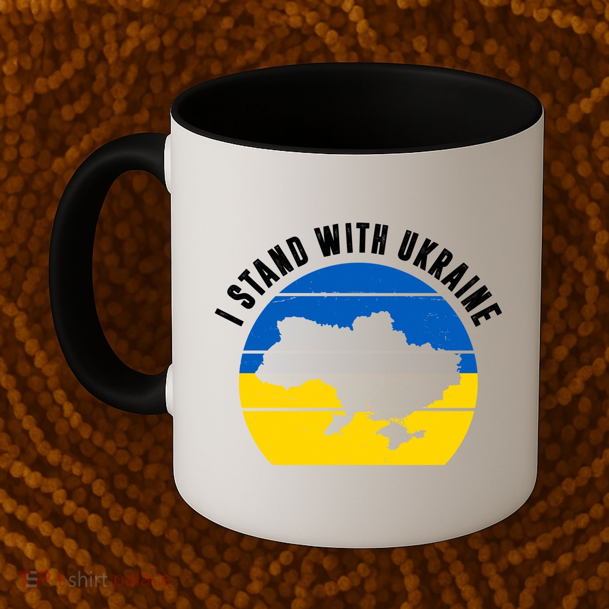 I Stand With Ukraine Ukrainian Map Coffee Mug
