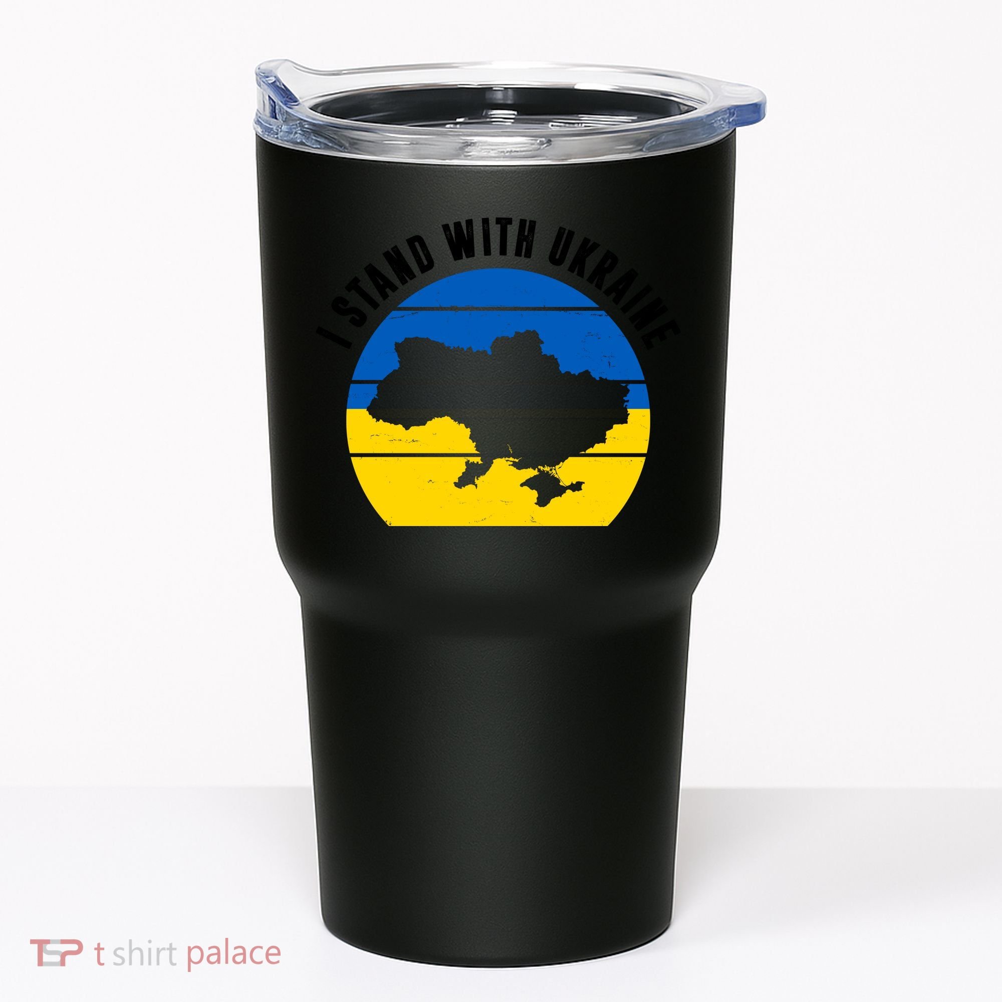 I Stand With Ukraine Ukrainian Map Tumbler