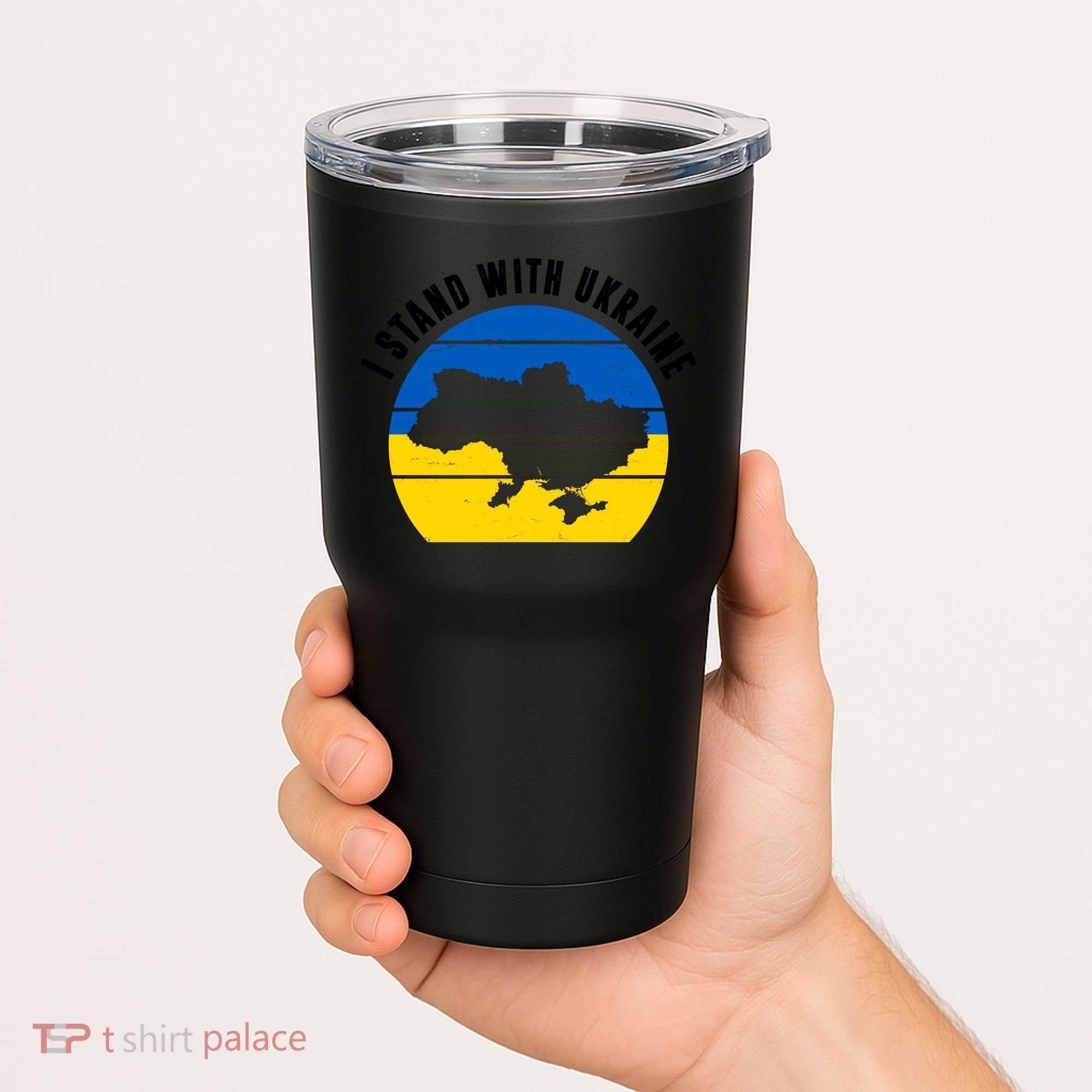 I Stand With Ukraine Ukrainian Map Tumbler