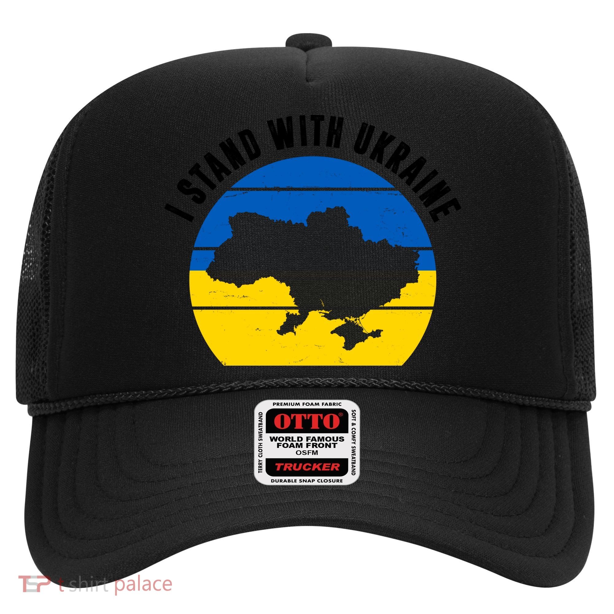 I Stand With Ukraine Ukrainian Map Hat
