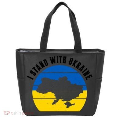I Stand With Ukraine Ukrainian Map Tote Bag