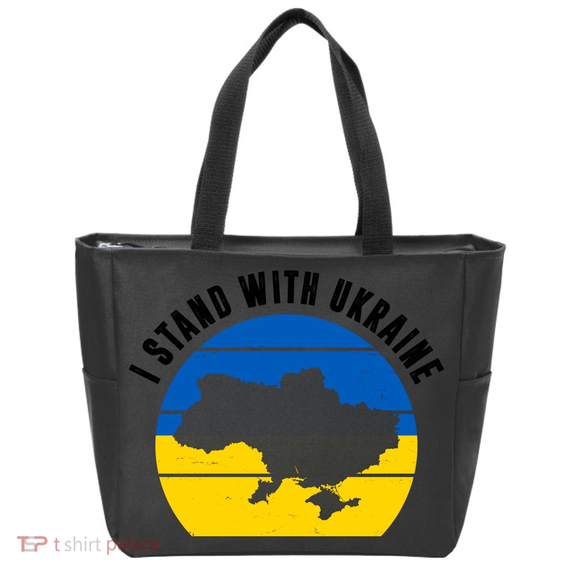 I Stand With Ukraine Ukrainian Map Tote Bag