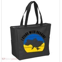 I Stand With Ukraine Ukrainian Map Tote Bag thumb 2