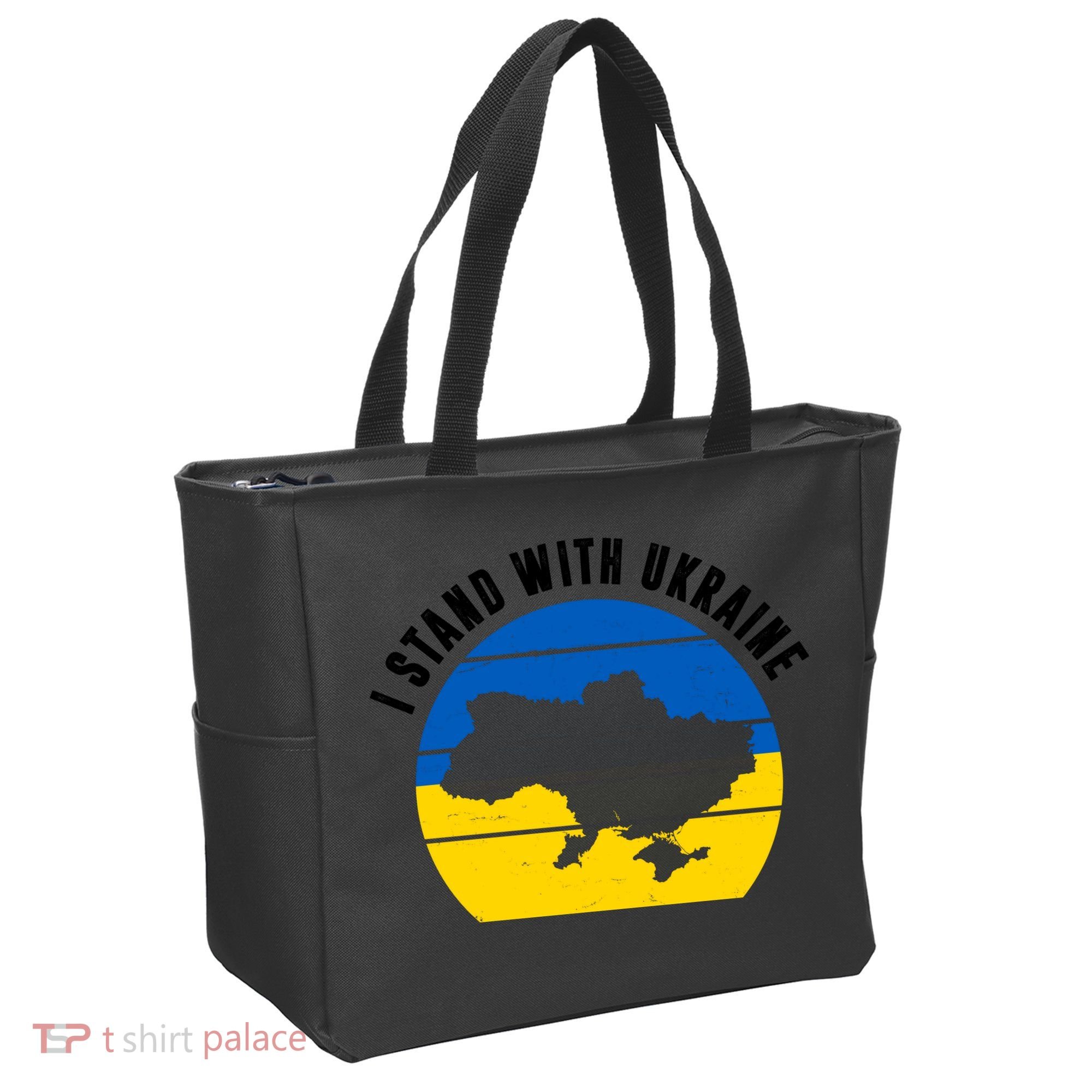 I Stand With Ukraine Ukrainian Map Tote Bag