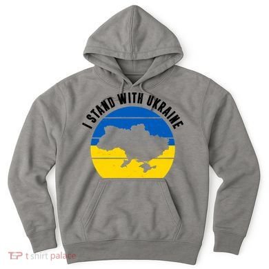 I Stand With Ukraine Ukrainian Map Hoodie