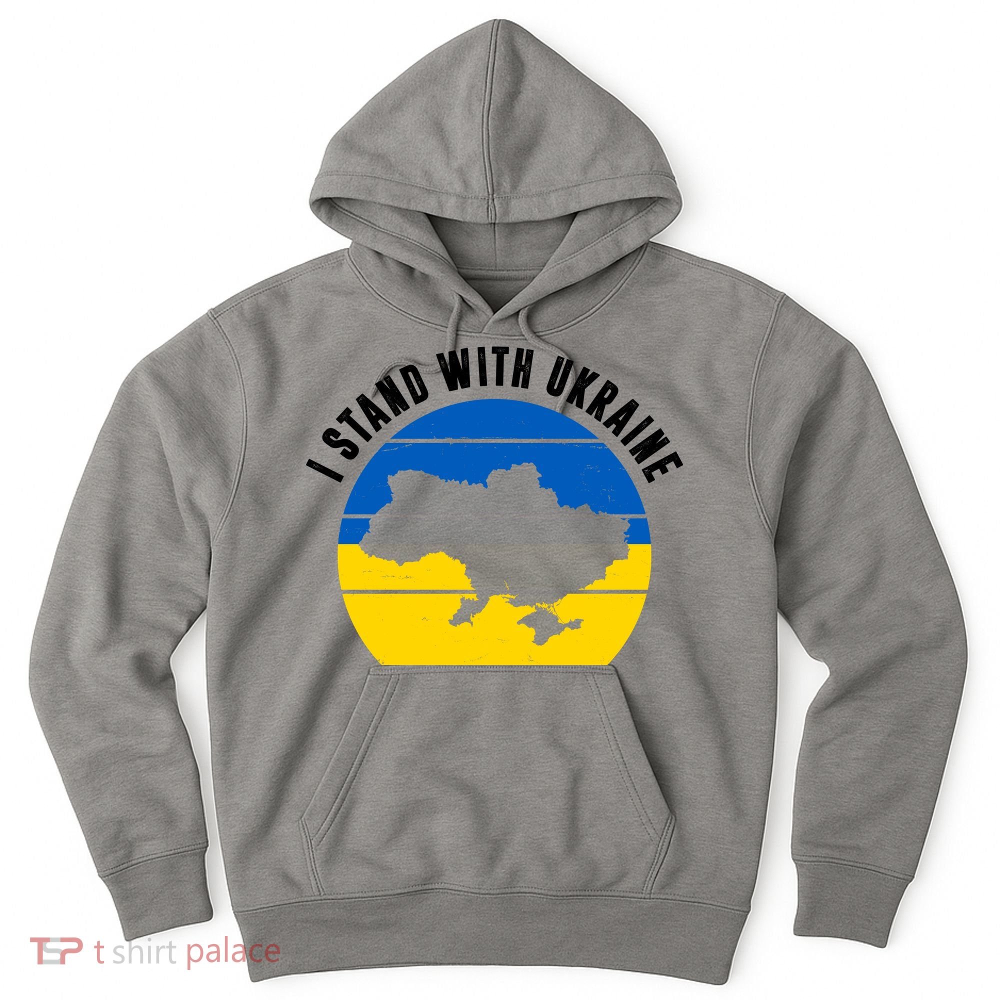 I Stand With Ukraine Ukrainian Map Hoodie