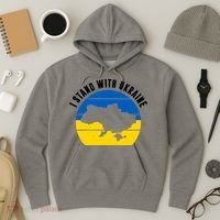 I Stand With Ukraine Ukrainian Map Hoodie thumb 3