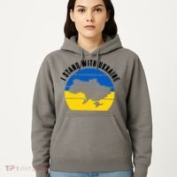 I Stand With Ukraine Ukrainian Map Hoodie thumb 5