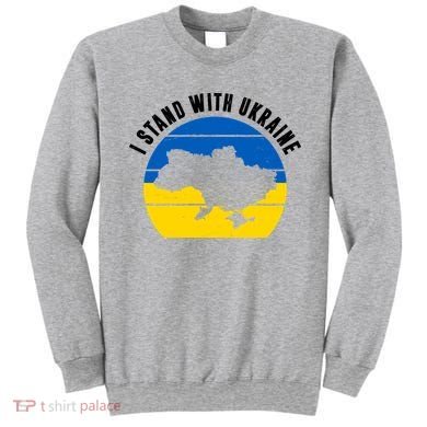 I Stand With Ukraine Ukrainian Map Sweatshirt