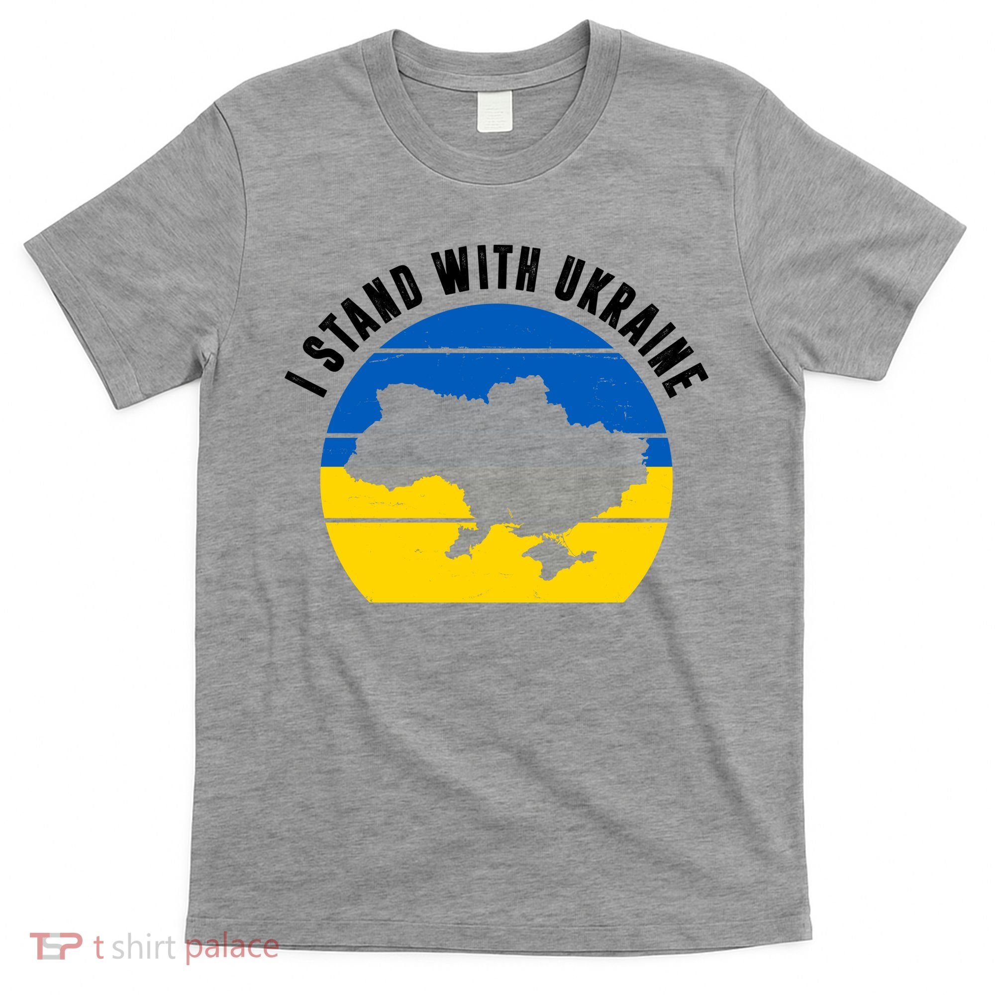 I Stand With Ukraine Ukrainian Map T-Shirt