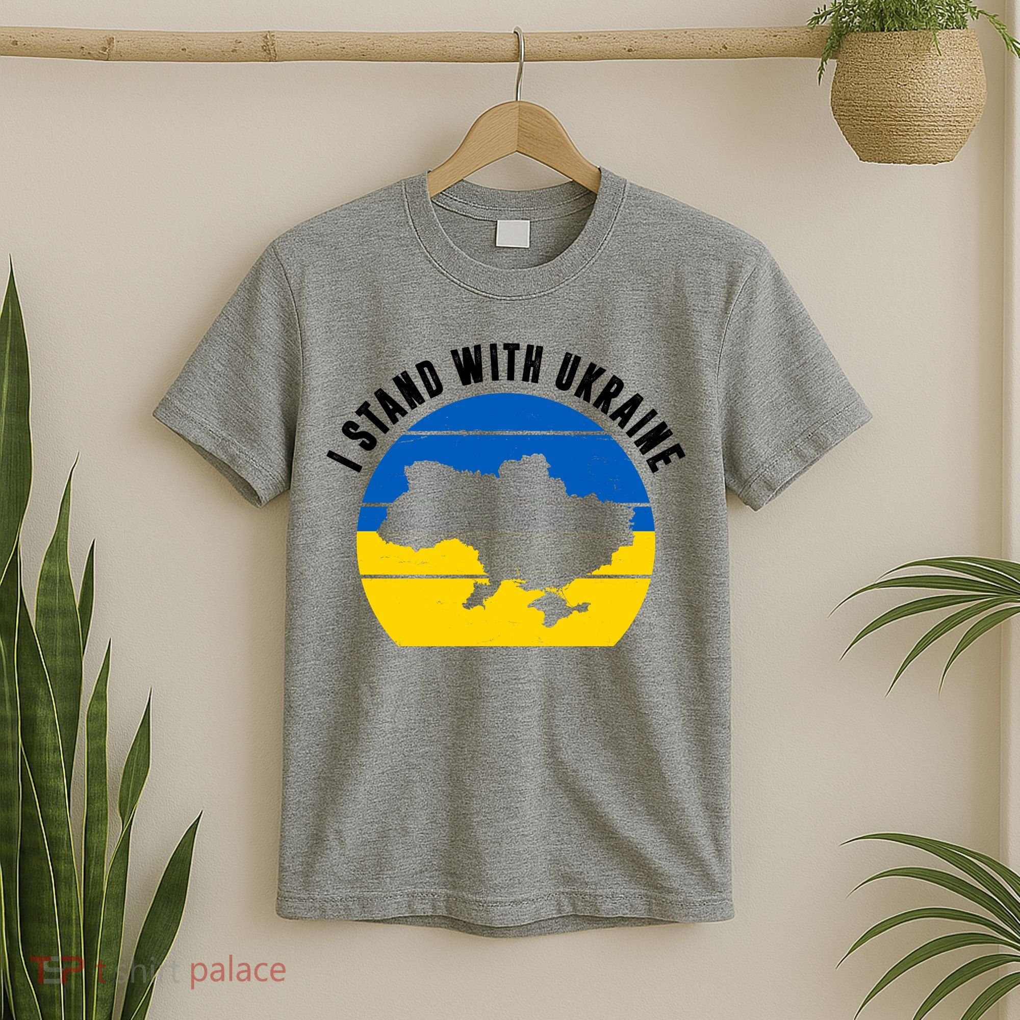 I Stand With Ukraine Ukrainian Map T-Shirt