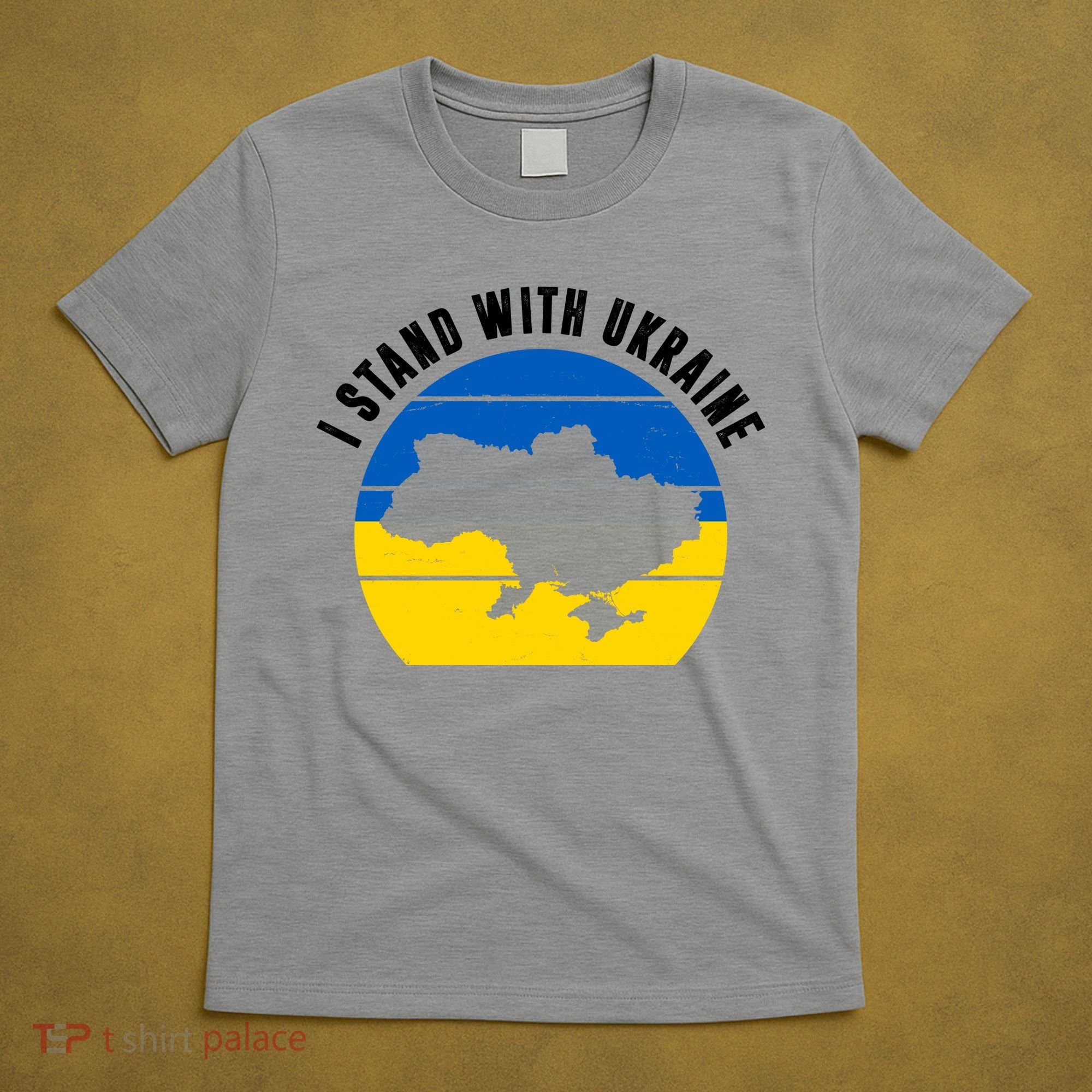 I Stand With Ukraine Ukrainian Map T-Shirt