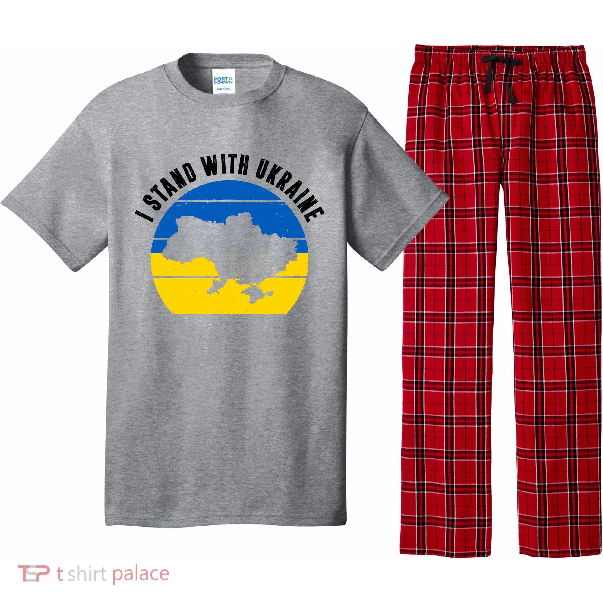 I Stand With Ukraine Ukrainian Map Pajama Set