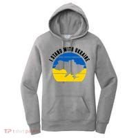 I Stand With Ukraine Ukrainian Map Women's Hoodie thumb 0