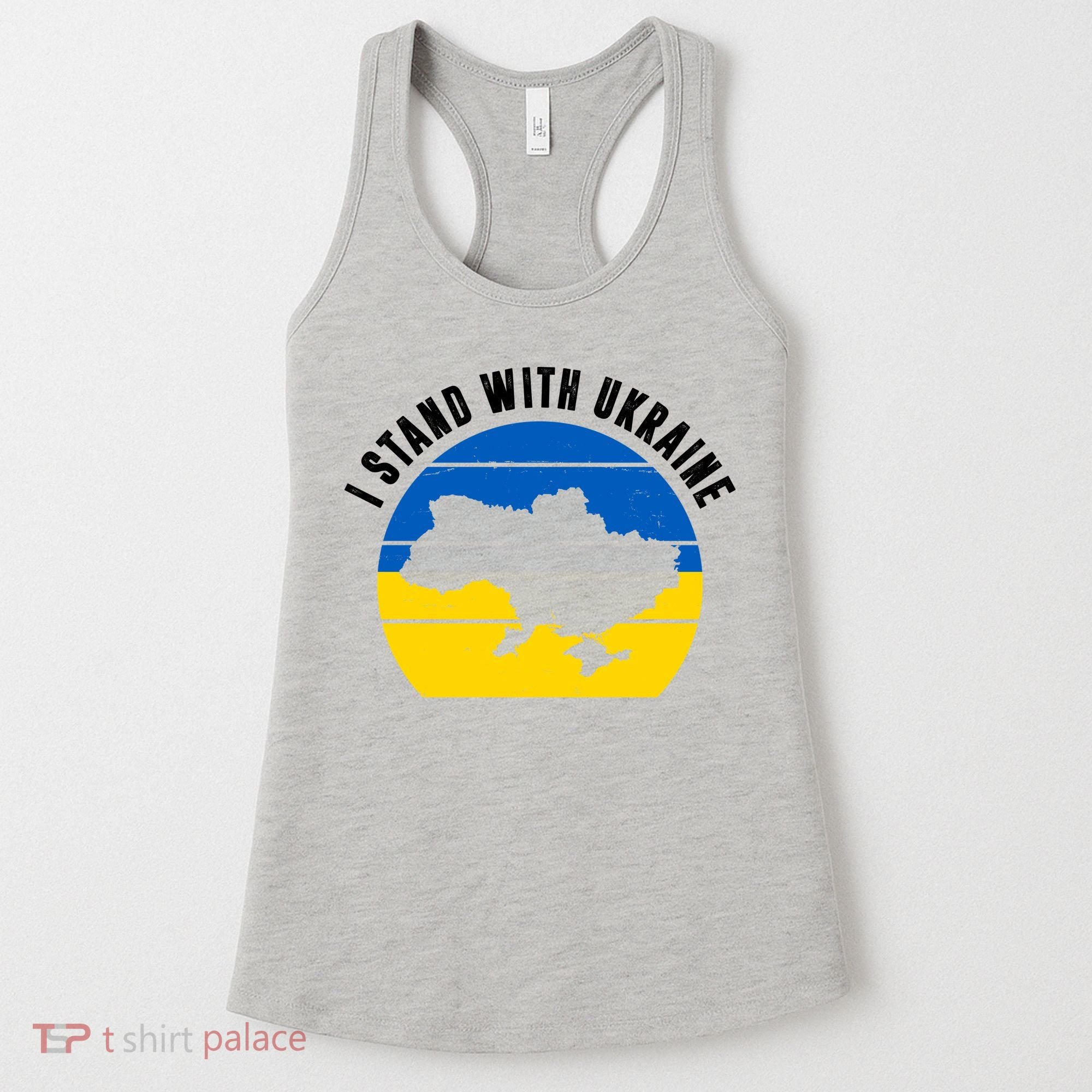 I Stand With Ukraine Ukrainian Map Women's Tank Top