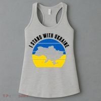 I Stand With Ukraine Ukrainian Map Women's Tank Top thumb 3