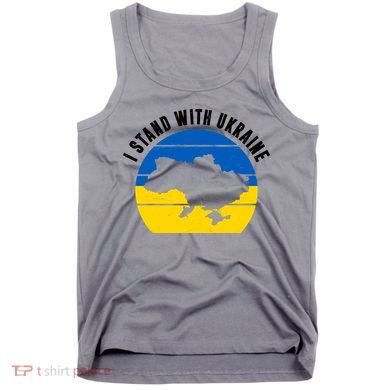 I Stand With Ukraine Ukrainian Map Tank Top