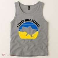 I Stand With Ukraine Ukrainian Map Tank Top thumb 2