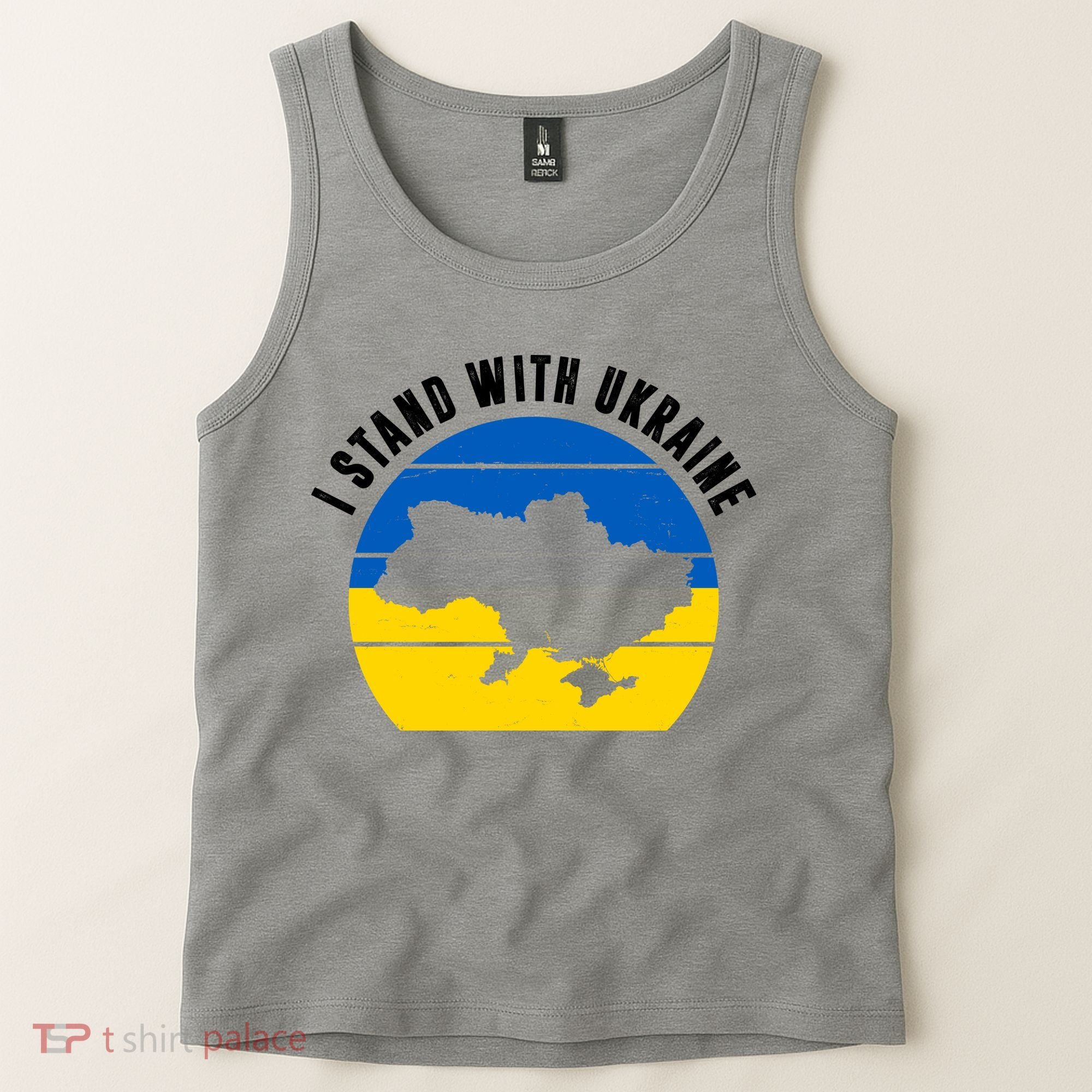 I Stand With Ukraine Ukrainian Map Tank Top