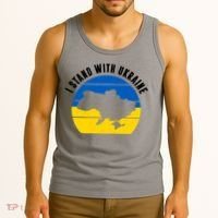 I Stand With Ukraine Ukrainian Map Tank Top thumb 3