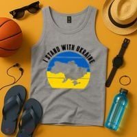 I Stand With Ukraine Ukrainian Map Tank Top thumb 4
