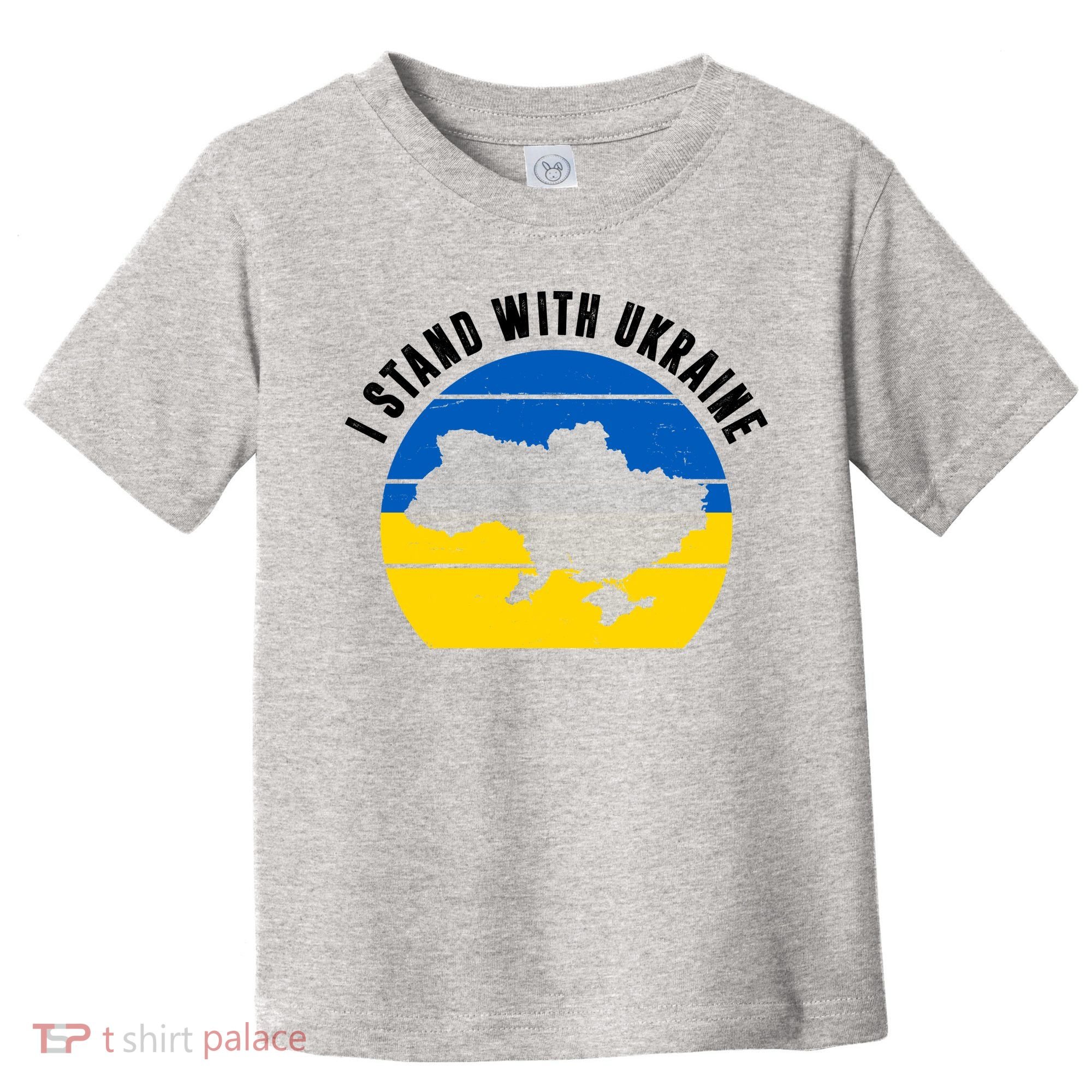 I Stand With Ukraine Ukrainian Map Toddler T-Shirt