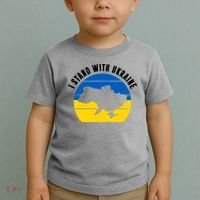 I Stand With Ukraine Ukrainian Map Toddler T-Shirt thumb 2