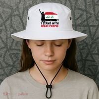 I Stand With Iraqi People Support Iraq Bucket Hat thumb 3