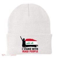 I Stand With Iraqi People Support Iraq Beanie thumb 0
