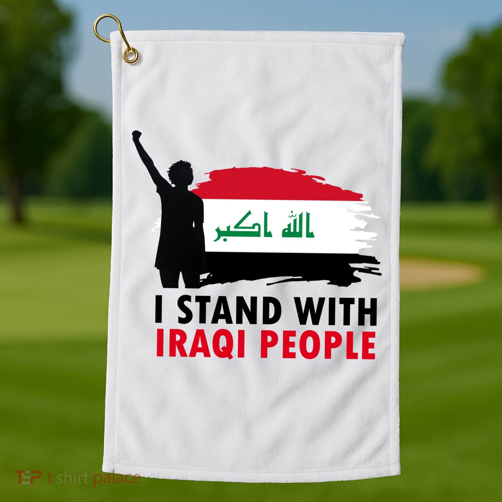 I Stand With Iraqi People Support Iraq Golf Towel