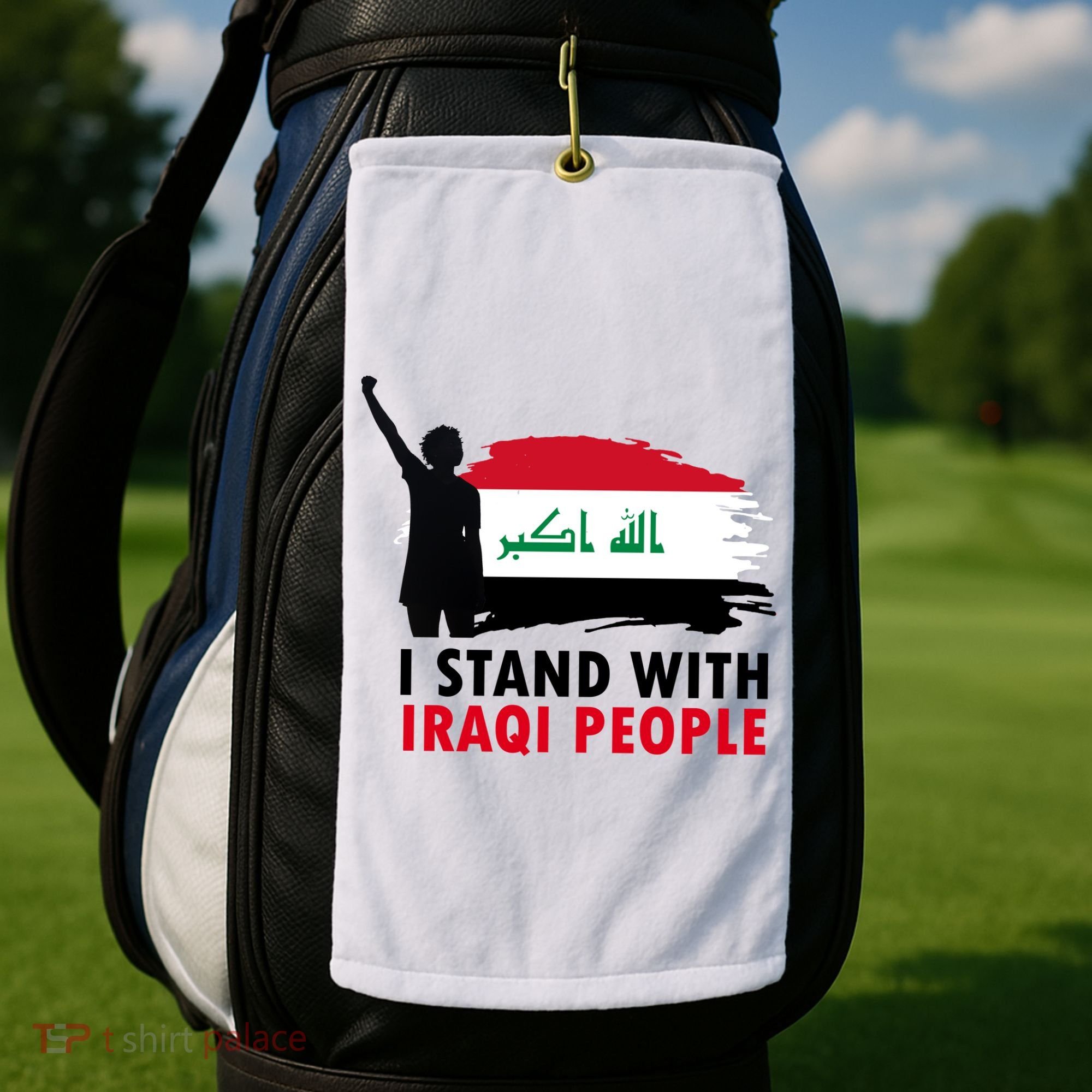 I Stand With Iraqi People Support Iraq Golf Towel