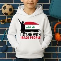 I Stand With Iraqi People Support Iraq Kids Hoodie thumb 2