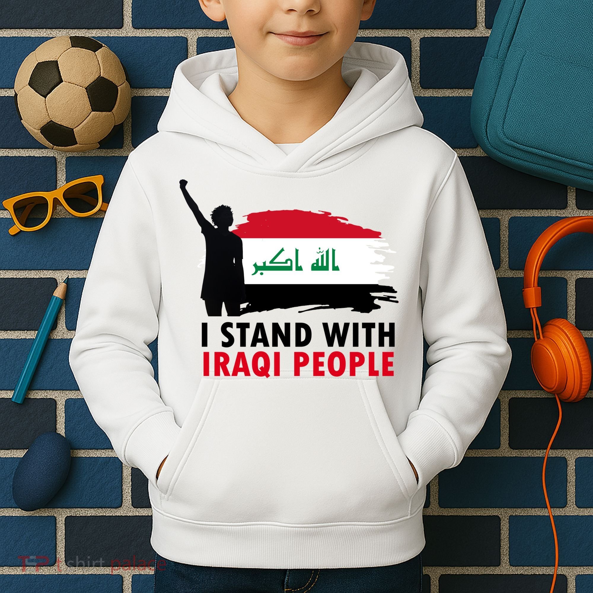 I Stand With Iraqi People Support Iraq Kids Hoodie