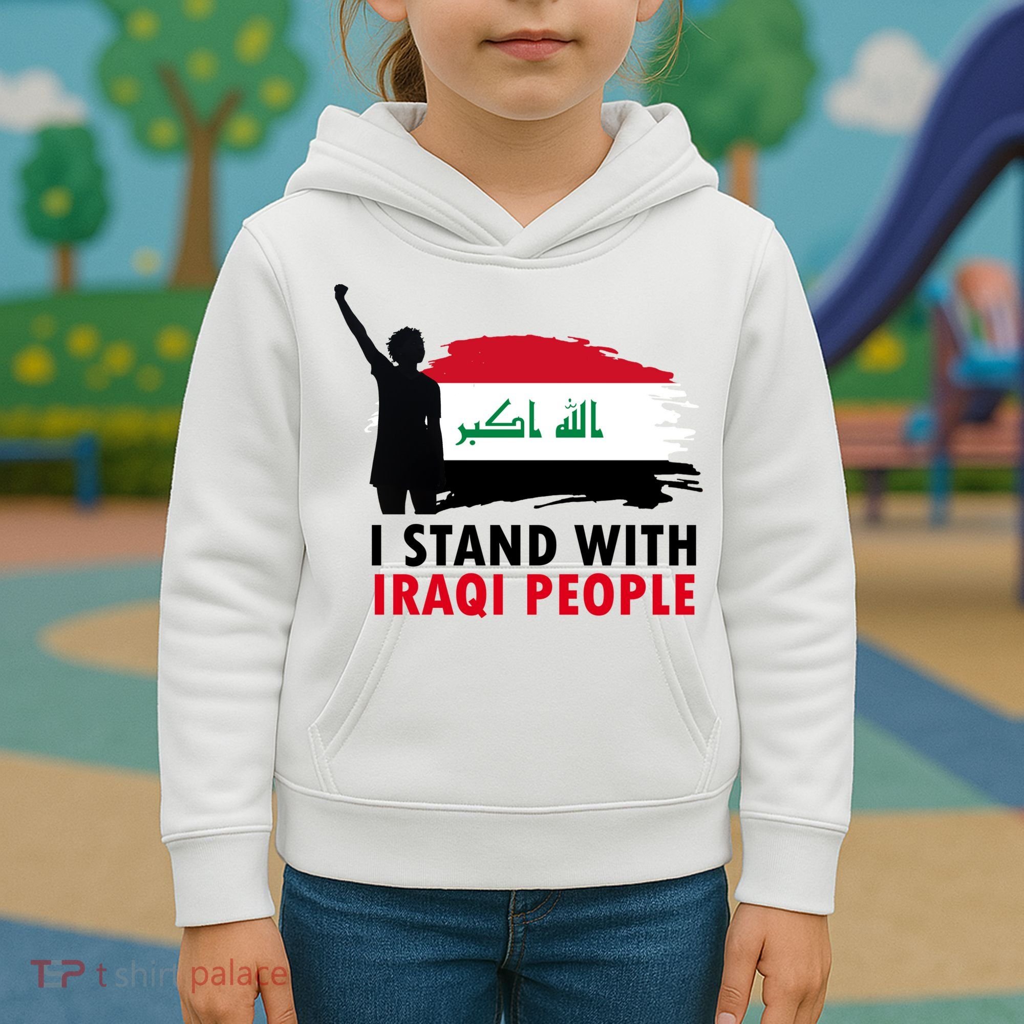 I Stand With Iraqi People Support Iraq Kids Hoodie
