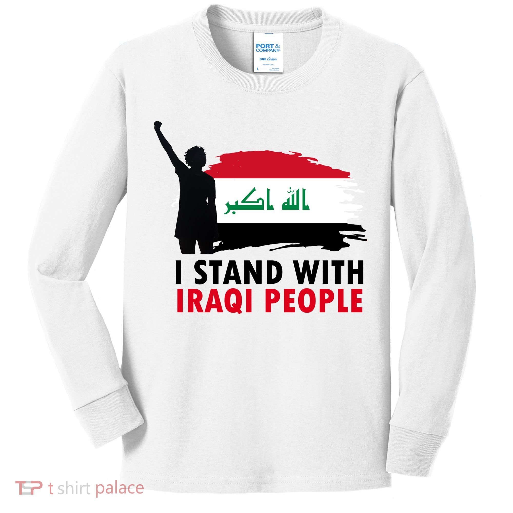I Stand With Iraqi People Support Iraq Kids Long Sleeve Shirt