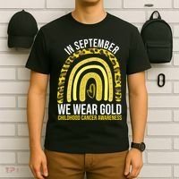 In September We Wear Gold Childhood Cancer Awareness T-Shirt thumb 6