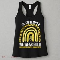 In September We Wear Gold Childhood Cancer Awareness Women's Tank Top thumb 3